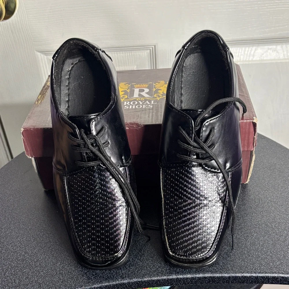 Stylish Black Kids Dress Shoes